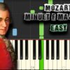 Mozart –Â MinuetÂ inÂ FÂ MajorÂ (K2) [Easy Piano Tutorial]
